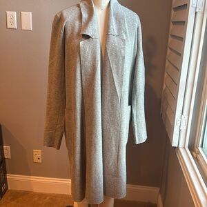 Anthropologie gray long coat S
